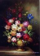 unknow artist Floral, beautiful classical still life of flowers.127 oil painting on canvas